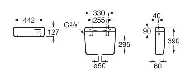 Пластиковый внешний сливной ящик Roca UNIVERSAL 890200000 ARCH-00132180 - Вид №1
