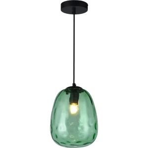 Светильник подвесной Lillian TL1219H-01GR, 1 лампа, 8 м², цвет чёрный/зелёный