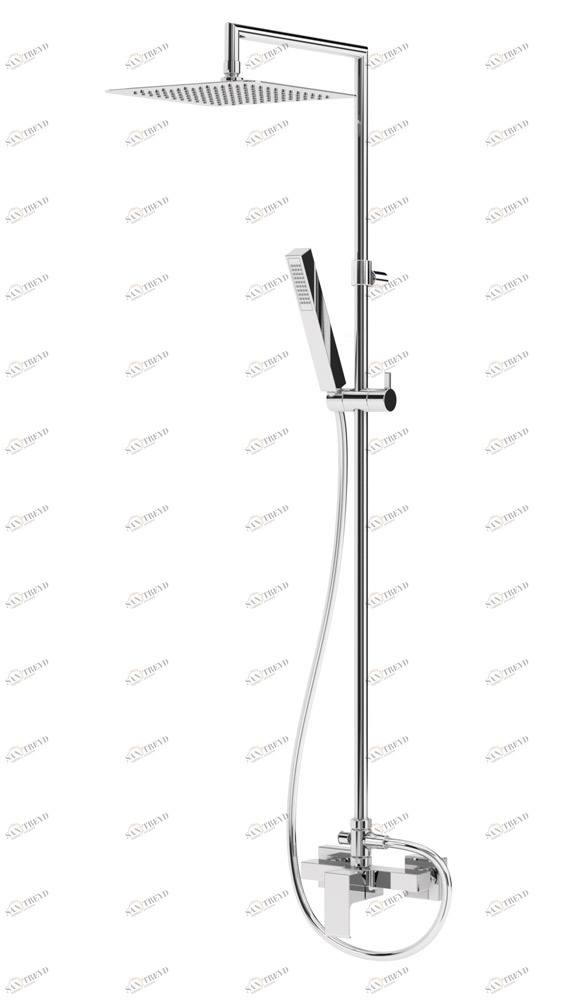 Душевая колонна со смесителем, верхний душ из нержавеющей стали CEZARES PORTA-CD-NOP