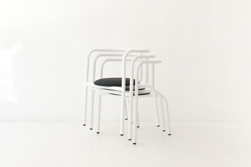 Branca Lisboa Штабелируемый стул из окрашенного металла sun-id-1418194 - Вид №4