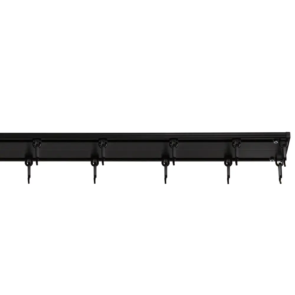 Шинный карниз двухрядный KREAFORTA Pro 240 см алюминий цвет черный комплект STLM-2199469 - Вид №3