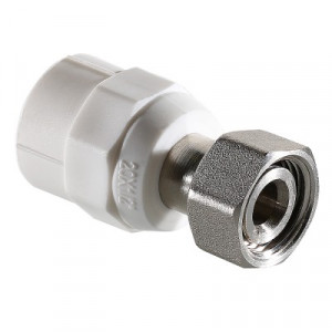 VTp.708.K.02004 Фитинг полипропиленовый с накидной гайкой для перехода на «конус» Valtec 20 мм х 1/2", «конус»