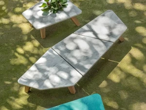 Ethimo Садовый журнальный столик из мрамора Rafael