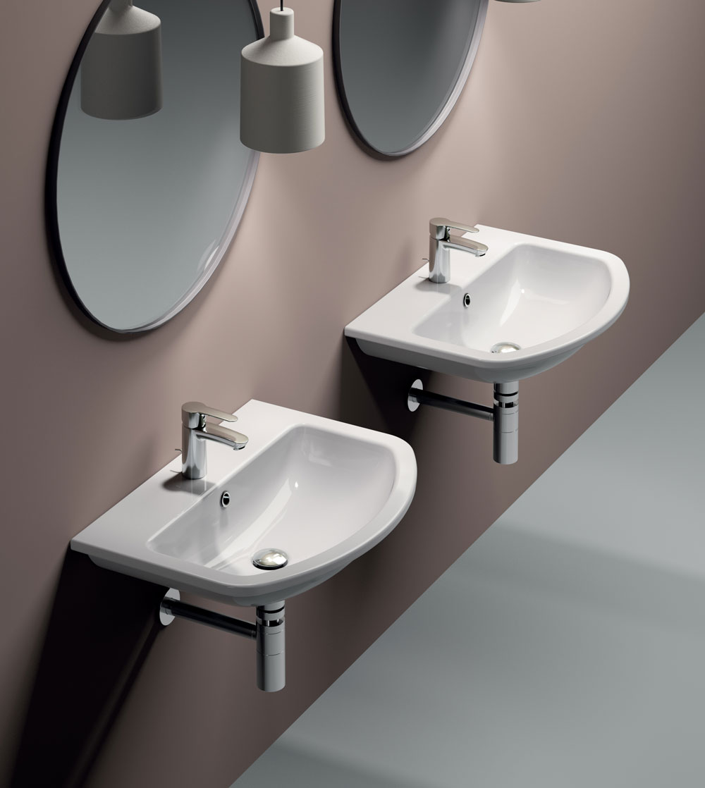 9131111 Подвесная раковина настенная овальная GSI ceramica City белая - Вид №4