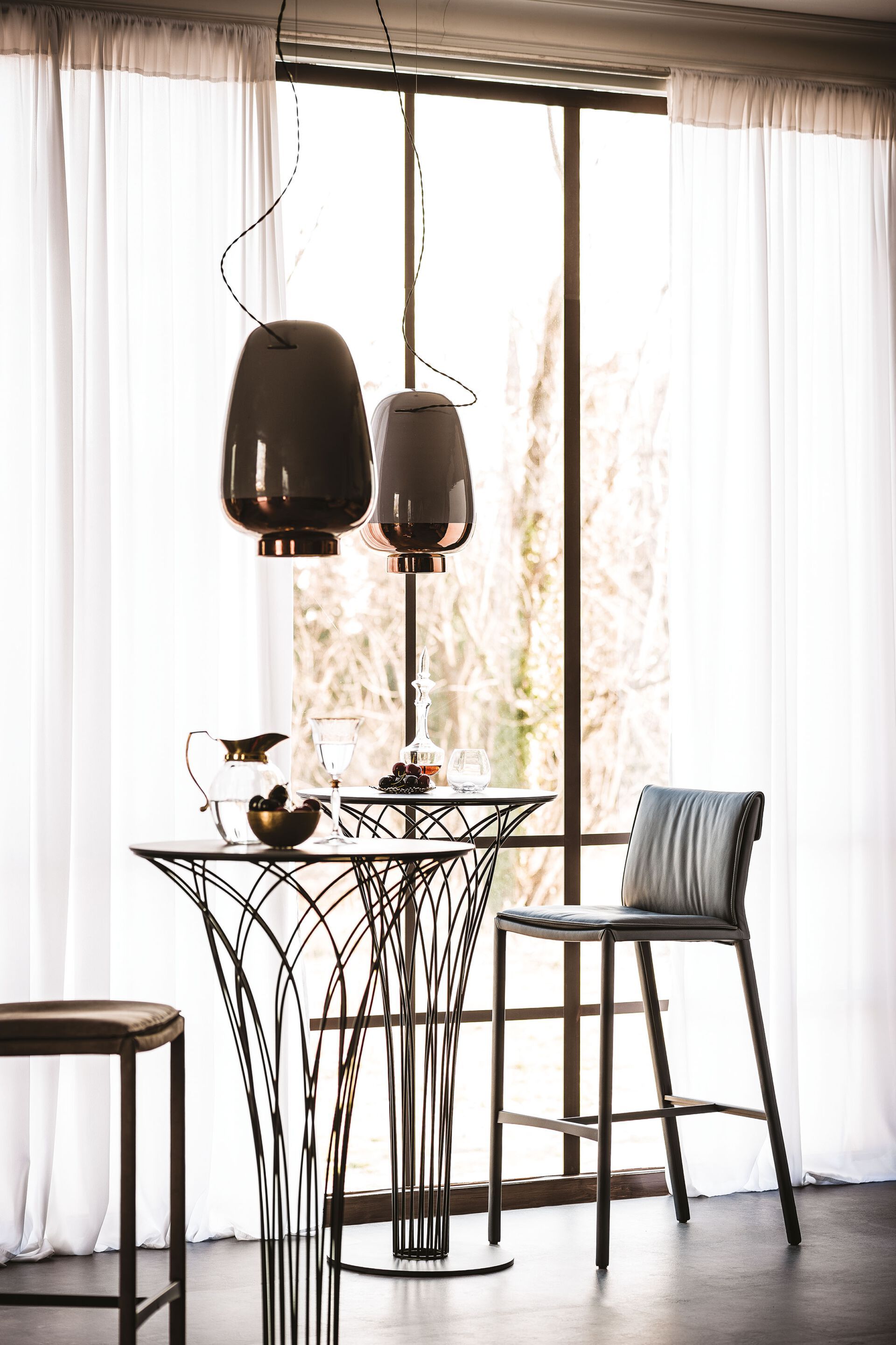 Высокий кожаный стул со спинкой Cattelan italia Isabel ARCH-00129168 - Вид №2