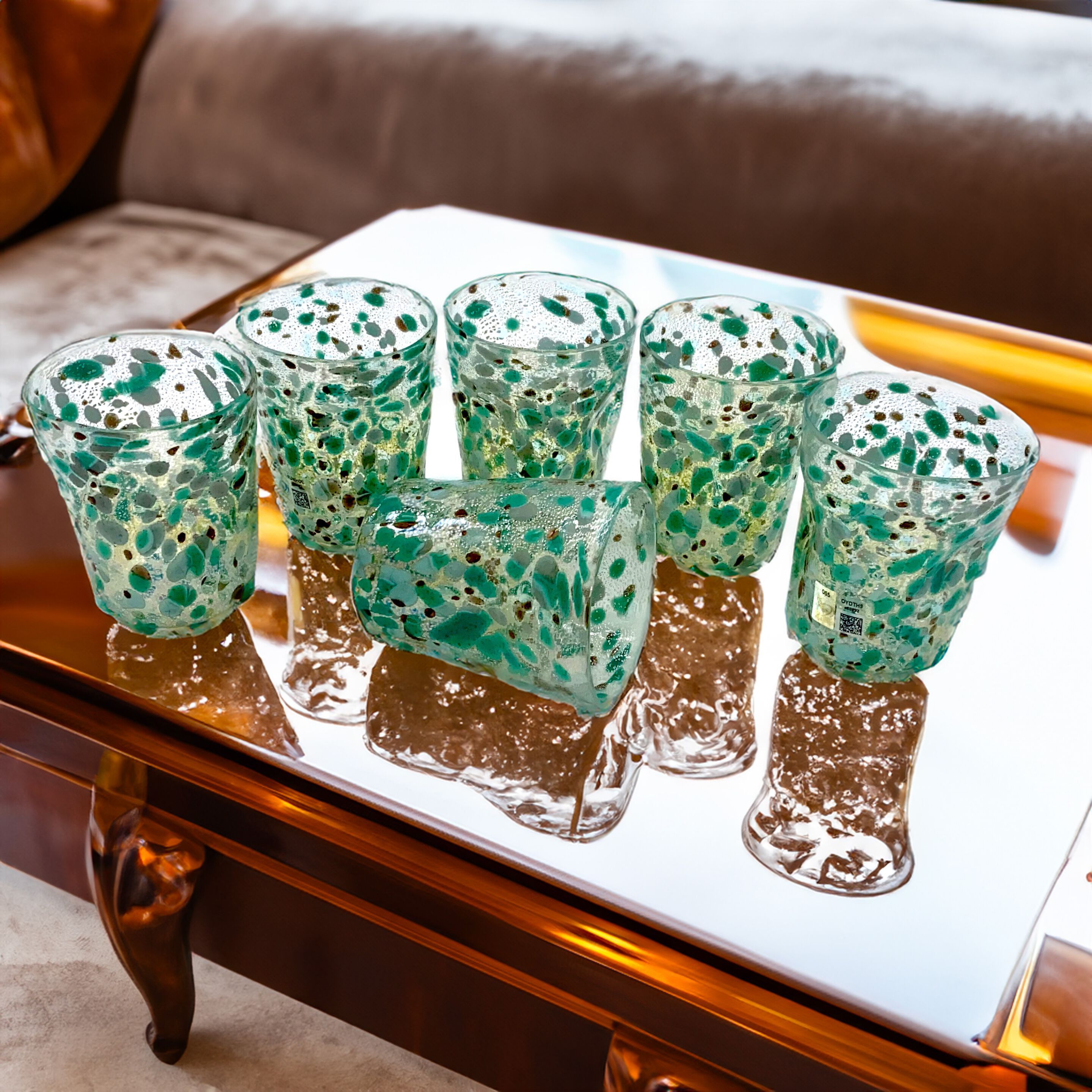 Набор из шести стеклянных стаканов ручной работы YourMurano готы ARCH-00068942 - Вид №3