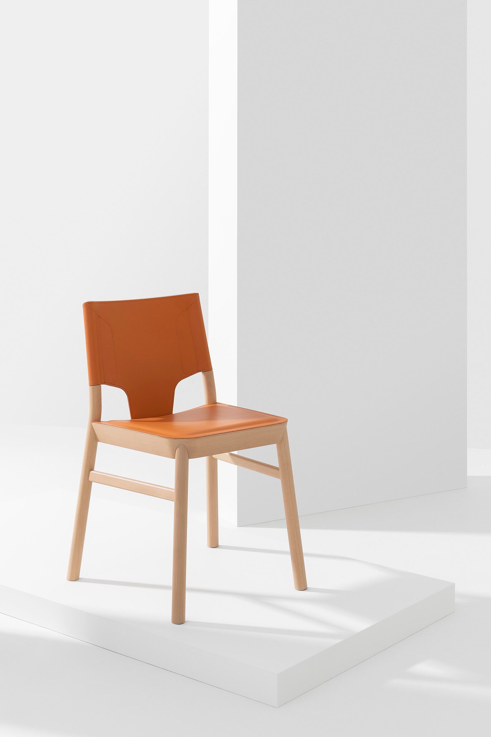 Стул из бука с обитым сиденьем/спинкой Billiani Marimba ARCH-00104550 - Вид №1