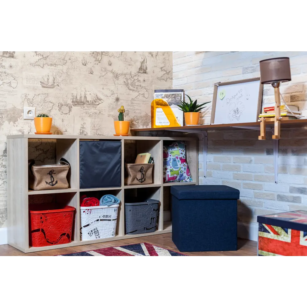 Стеллаж 8 секций 70x137x31 см, ЛДСП, цвет дуб сонома 18079651 STLM-2023576 Santreyd  - Вид №8