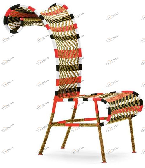 Moroso Стул с высокой спинкой из переплетенных полиэтиленовых нитей M'afrique sun-id-1462472