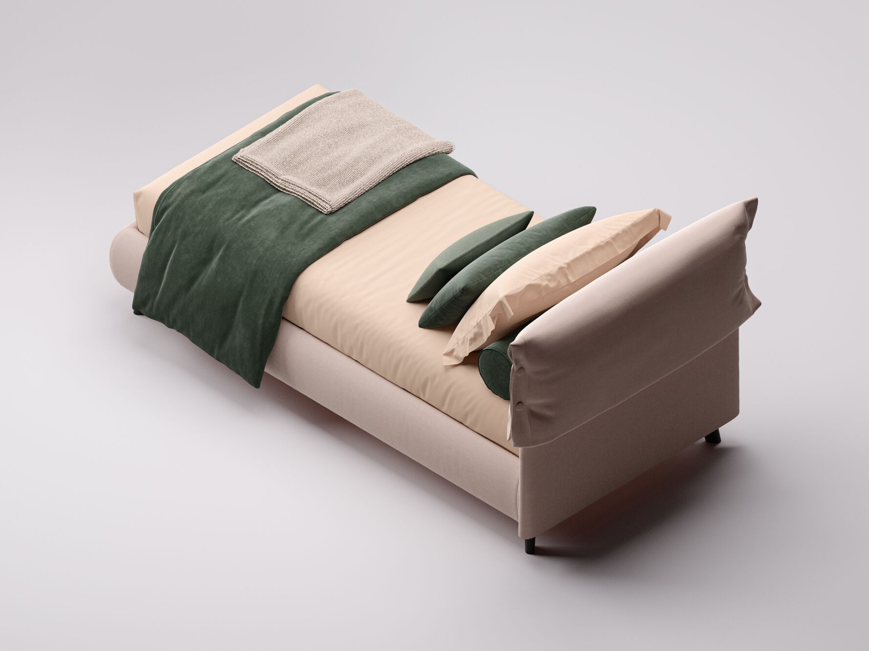 Односпальная кровать с мягким изголовьем Twils GISELLE ARCH-00102217 - Вид №5