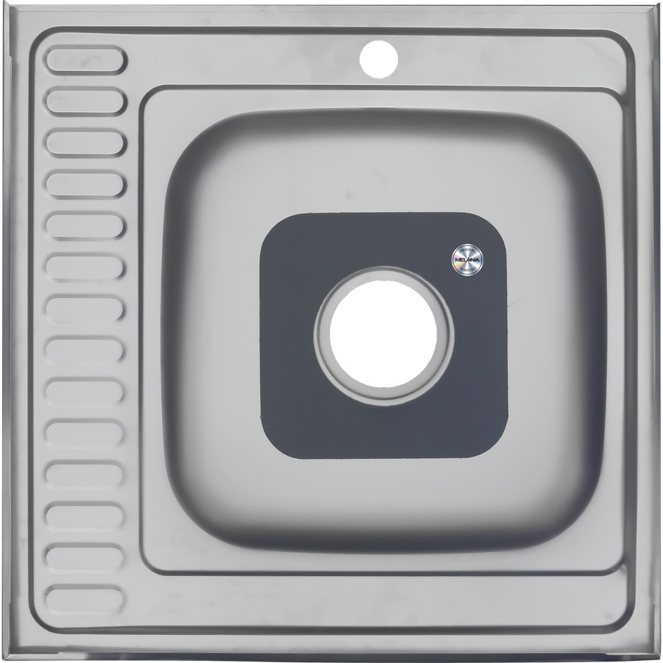Мойка 6060 L MELANA 0,6/160 накладная прямоугольная с сифоном (015 t L *10) 015 t L (*10) - Вид №2
