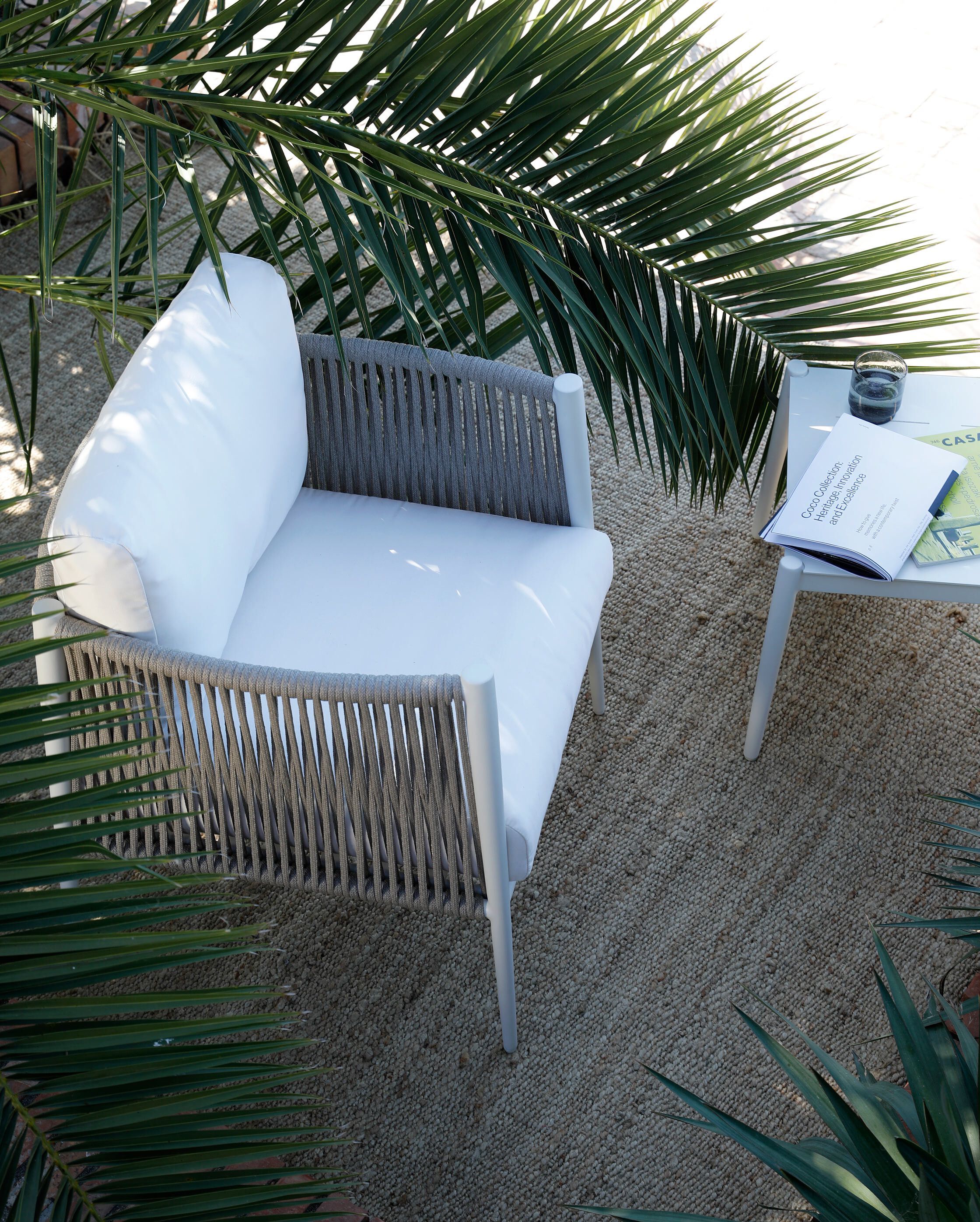 Алюминиевый садовый стул и полиолефиновая веревка Unopiù свет ARCH-00077755 - Вид №5