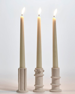 Набор из 3 каменных подсвечников
