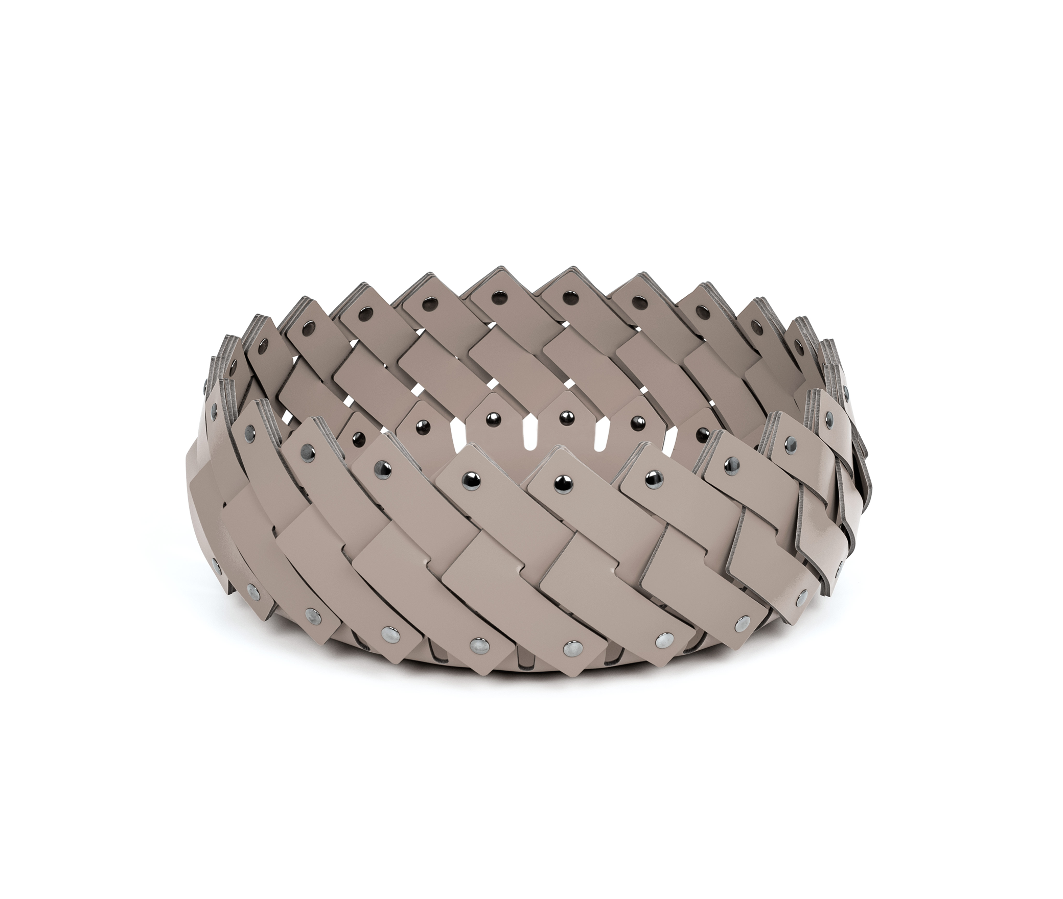 Короткая корзина Almeria - Ø 41XH13 см / регенерированная кожа_coffee Pinetti 00.1150.082.015