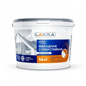 90708619 Краска фасадная ЛАКРА 8306490 14 л цвет белый STLM-0853457
