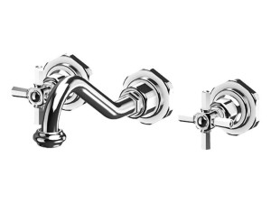 Настенный смеситель для раковины с отдельными розетками