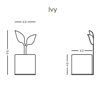 Secolo Ivy Мягкий пуф со спинкой Плющ из сатинированной стали  - Вид №2