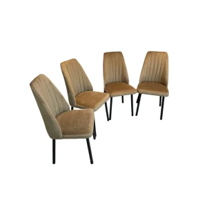 91731647 Кухонный стул Три бобра Чикаго 50x99x47 см велюр цвет капучино STLM-1442000