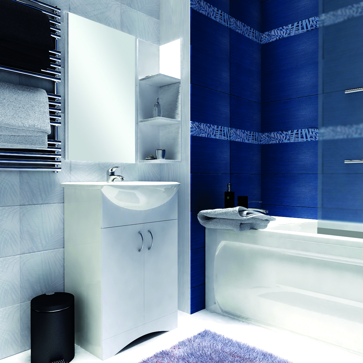 У22938 Тумба Уют 50Н 2д, Белая 1 Marka Уют