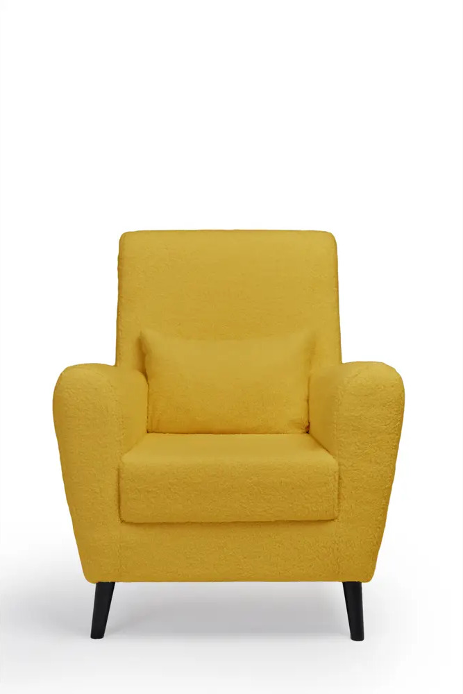 91423080 Кресло Либерти Lamb 75x90x70 см искусственный мех цвет желтый STLM-1087634