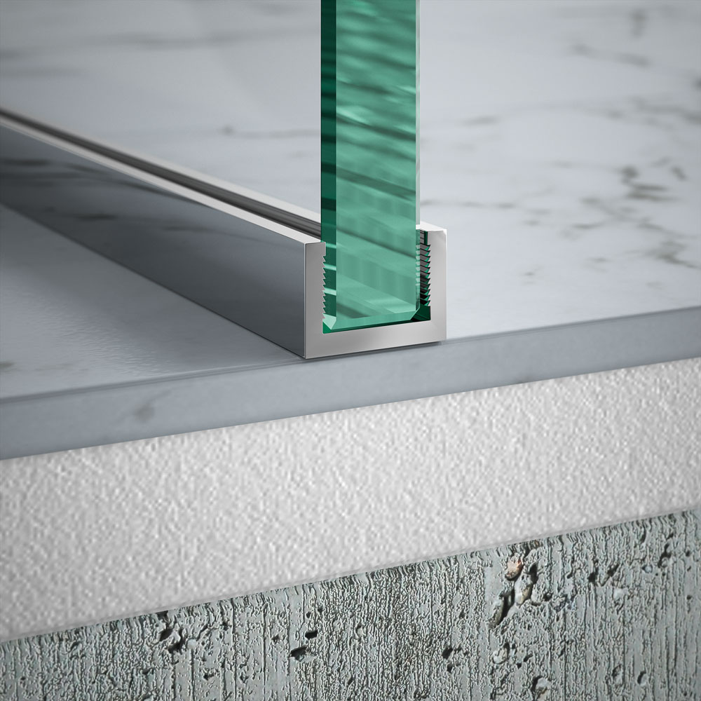 Душевая перегородка GWA900 Merlyn Arysto Ten Хромированный  - Вид №3