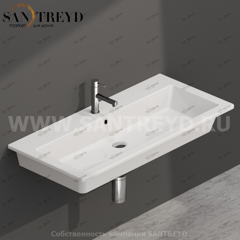 FO100BI Подвесная раковина настенная прямоугольная Ceramica Globo  белая 