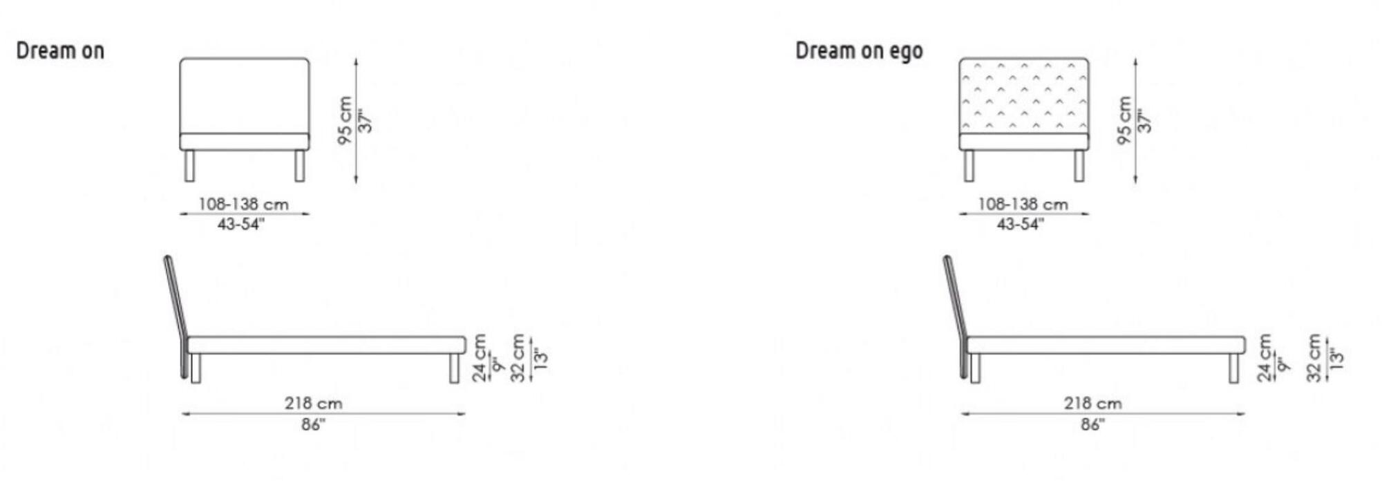 Bonaldo Односпальная кровать со съемным чехлом sun-id-1388403 - Вид №2