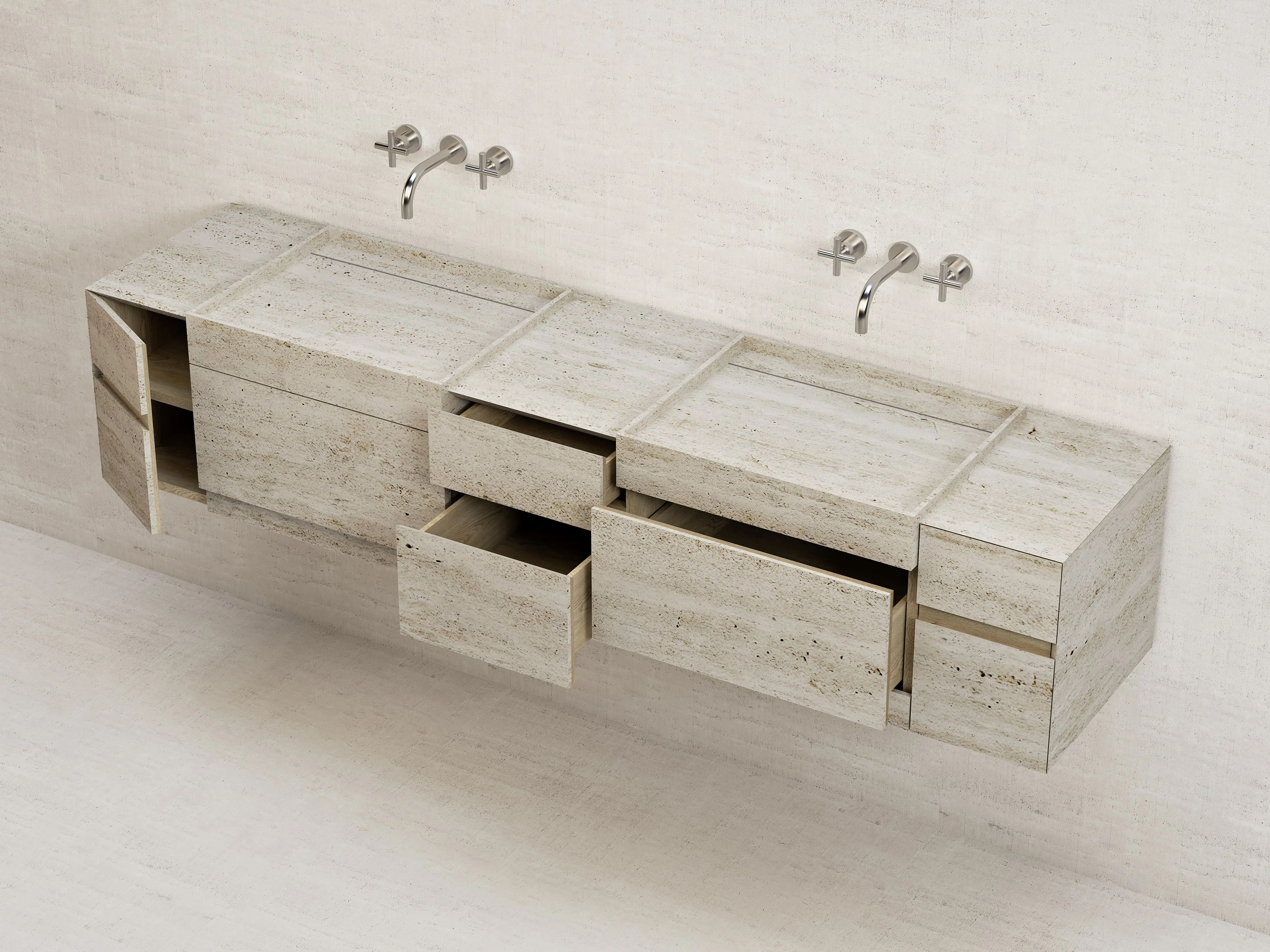 Подвесной умывальник из натурального камня Davani Parallel ARCH-00073870 - Вид №1