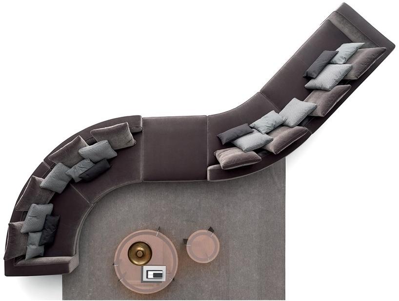 Ditre Italia Изогнутый модульный диван из ткани sun-id-1415476 - Вид №2