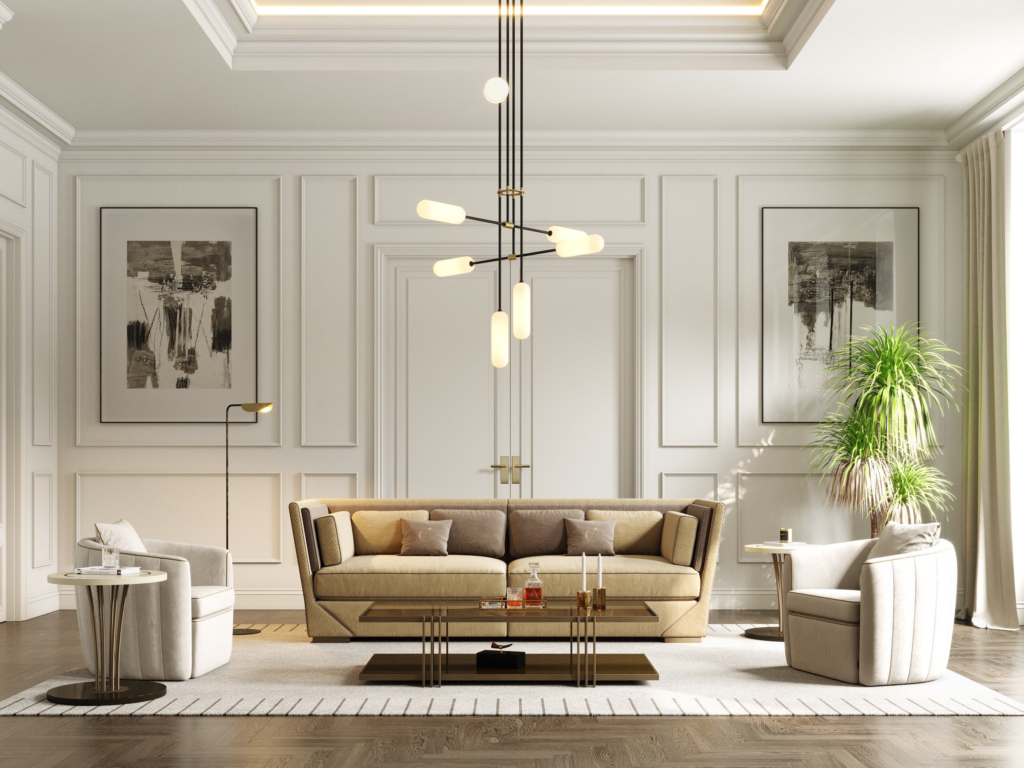 Прямоугольный низкий стол из металла и стекла Stylish Club ARCH-00135854 - Вид №3