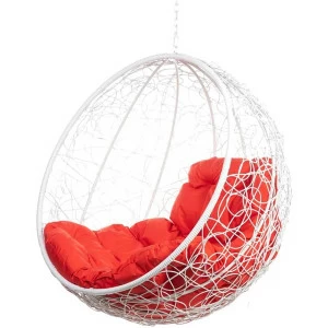 Подвесное кресло белое с красной подушкой Kokos White BS BIGARDEN  00-3974095 Белый