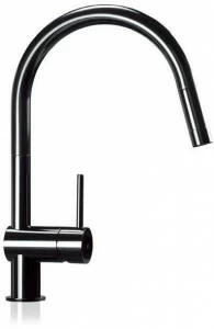 MGS Смеситель для кухни из нержавеющей стали, устанавливаемый на столешнице, с вытяжным душем Vela