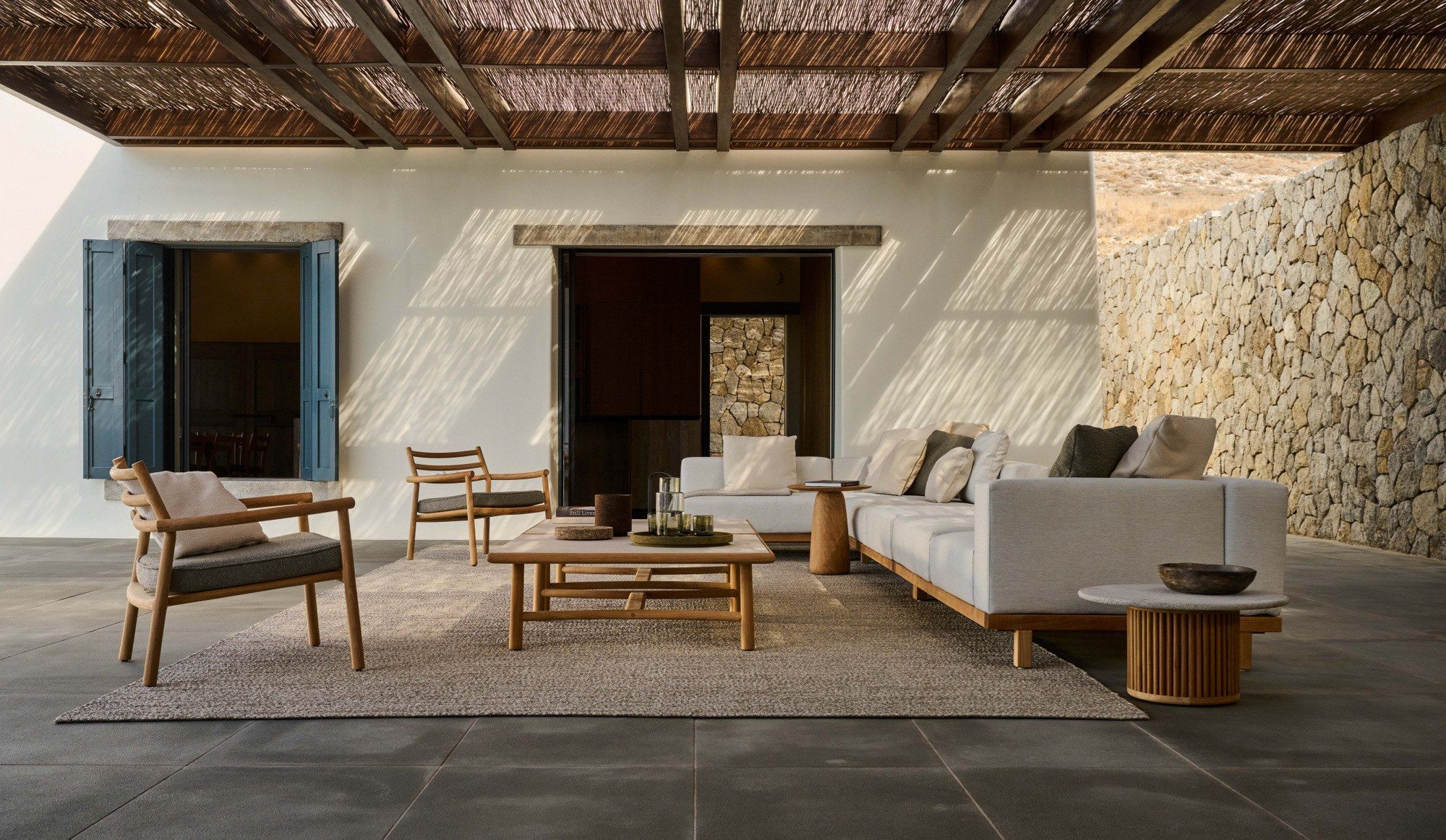 Садовое кресло из тикового дерева с подлокотниками TRIBÙ Ukiyo ARCH-00107788 - Вид №6