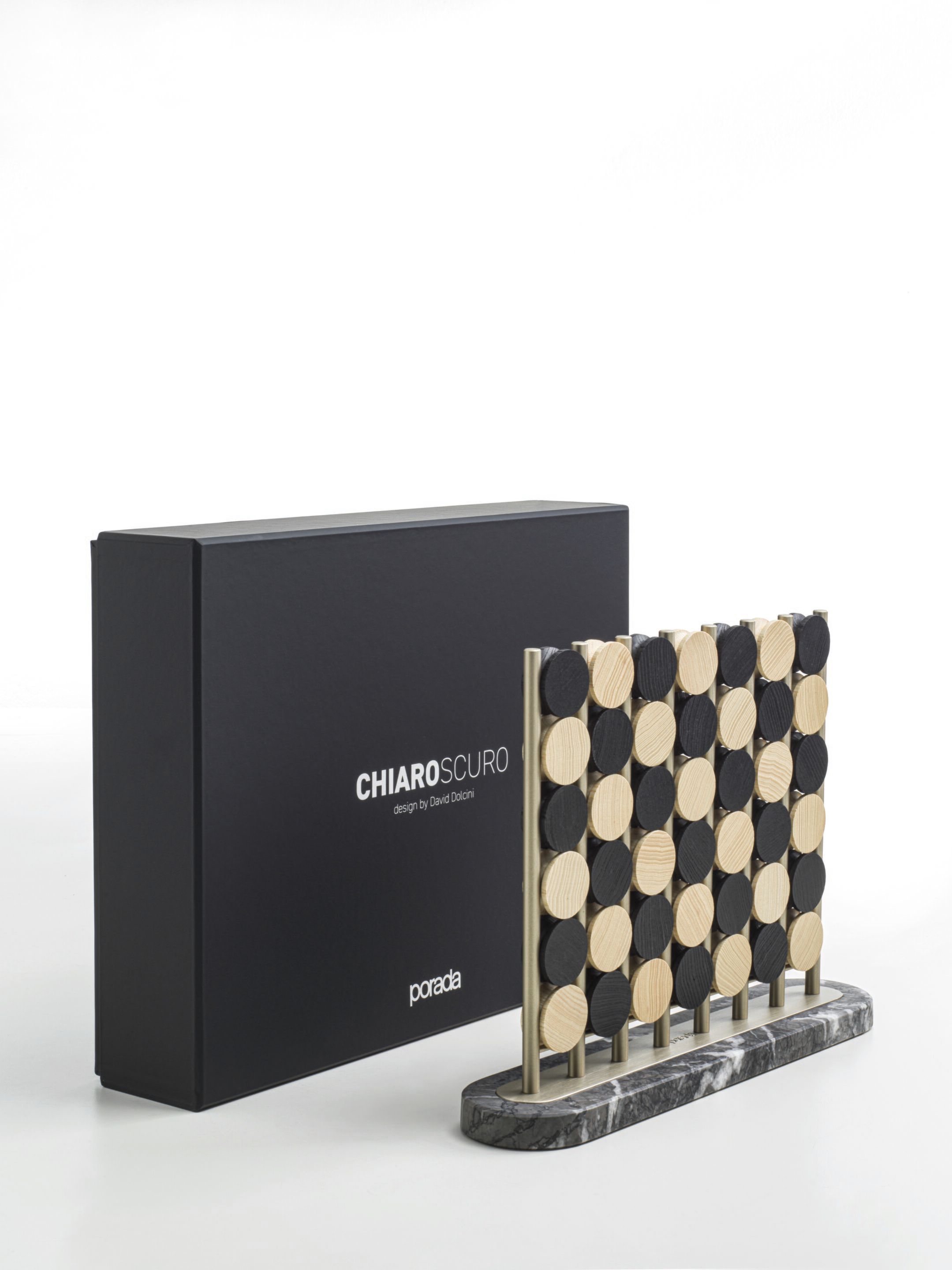 Настольная игра из Карнико-серого мрамора и грецкого ореха Porada двадцать четыре ARCH-00121927 - Вид №6