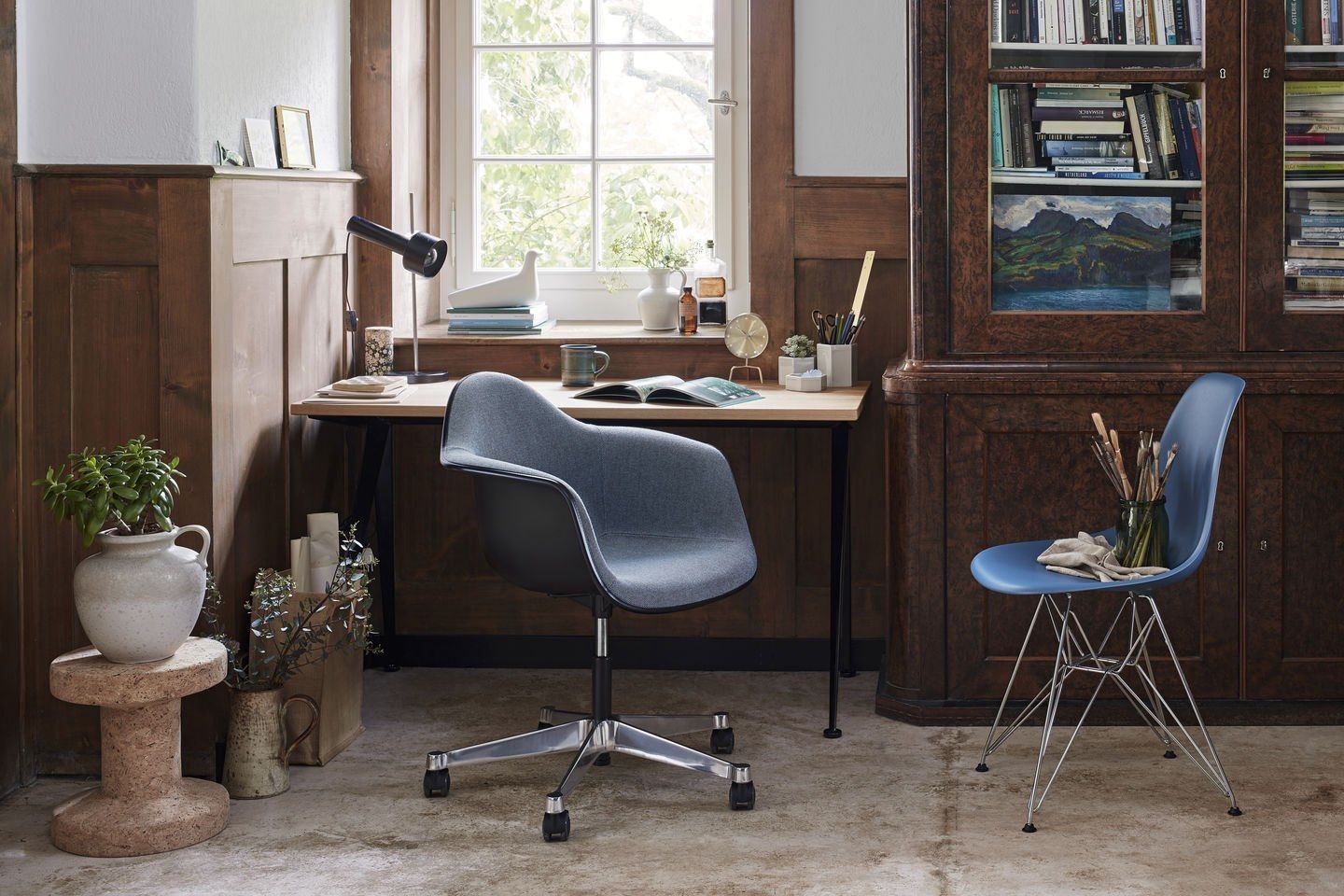 Ткань поворотный операционный офисный стул с подлокотниками VITRA Eames Plastic Chair ARCH-00120962 - Вид №3
