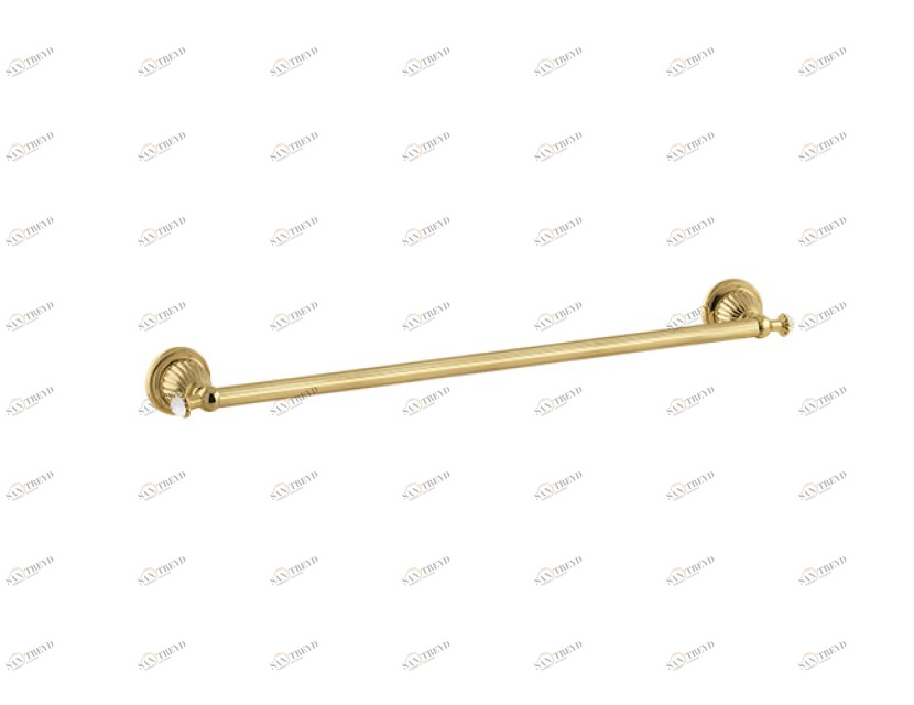 033272.000.52 Вешалка для полотенец 600мм с кристаллами сваровски Хром и золото 24К Mestre Artica