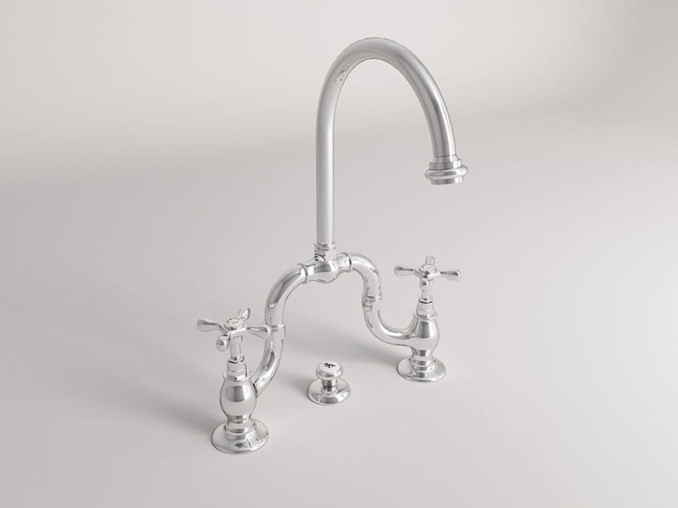 Смеситель для раковины с 3 отверстиями и автоматическим сливом Park Avenue Джеймс ARCH-00098449 - Вид №1