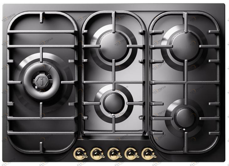 Ilve Газовая встраиваемая плита из нержавеющей стали Nostalgie Hcb70sdn Santreyd