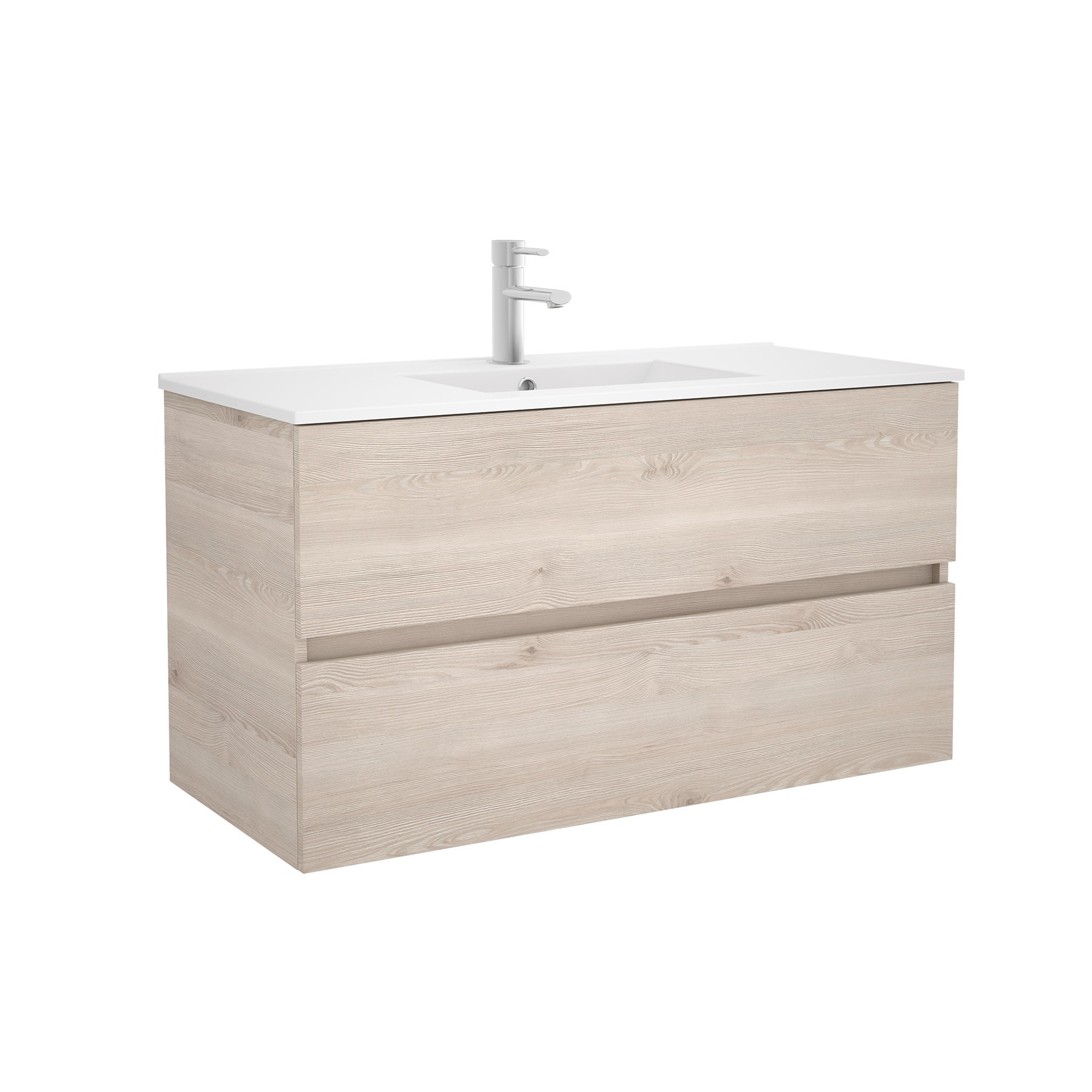 23309 SALGAR Мебель для умывальника FUSSION LINE 1000 2 ящика NATURAL 997 x 540 x 450 мм Естественный - Вид №1