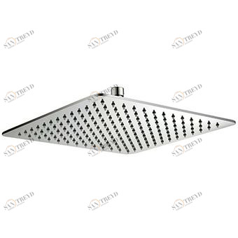 Z94276 Душевая лейка 400x400 мм из хромированной нержавеющей стали, фиксированная струя, с системой защиты от накипи. Толщина 4 мм. Zucchetti Shower 