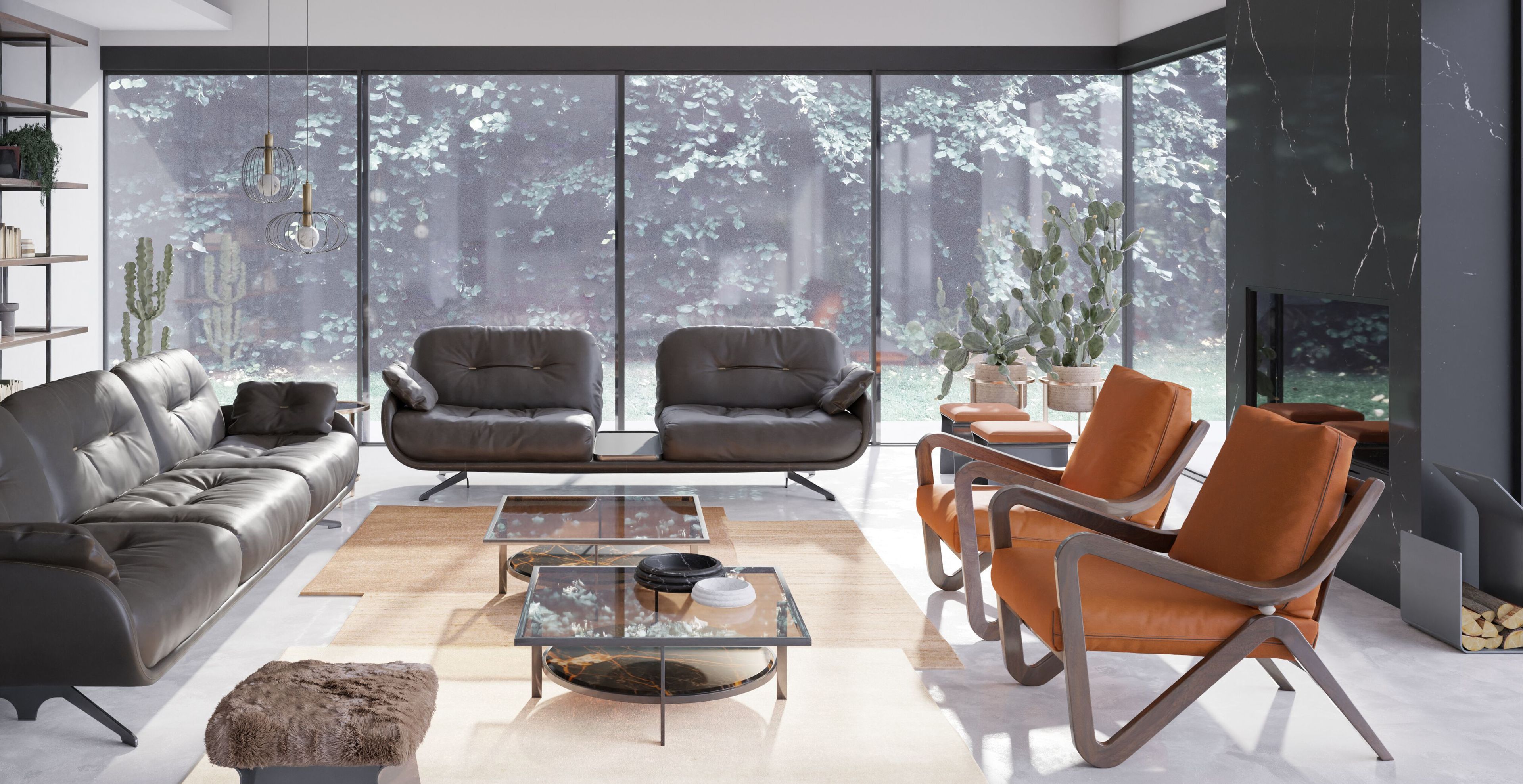 Квадратный Хрустальный журнальный столик Borzalino PAUL ARCH-00121361 - Вид №7