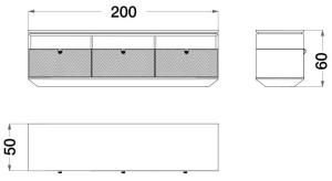 Телевизор / шкаф из мрамора и дерева