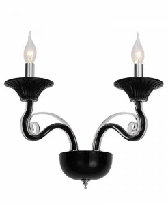 Бра настенное черное Lumien Hall "Бонне" 2004/2W-BK LUMIEN HALL СВЕЧА 00-3931583 Черный