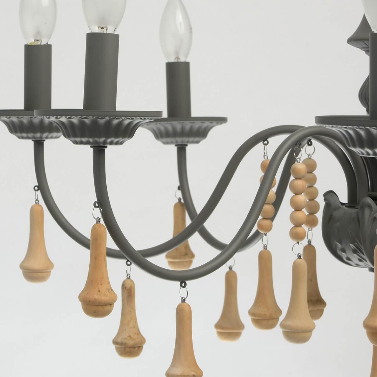 Подвесная люстра MW-Light Карбон 697010508 MW-LIGHT ДИЗАЙНЕРСКИЕ, КАРБОН 194371 Серый  - Вид №3