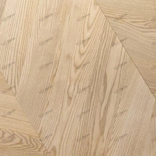 Паркет Ёлка Coswick Жемчужный Ясень Селект (Гладкая) 530х107,95 мм 12291145