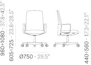 Pedrali Рабочий стул с 5 спицами sun-id-1459925 - Вид №14