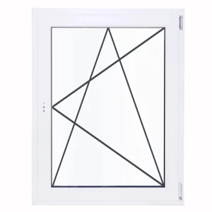 Пластиковое окно ПВХ Deceuninck одностворчатое 1200x800 мм (ВхШ) однокамерный стеклопакет белый (с двух сторон)