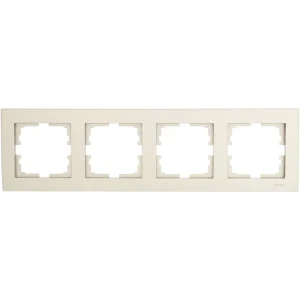 Рамка Lezard Vesna для 4 розеток, цвет титан 87103823