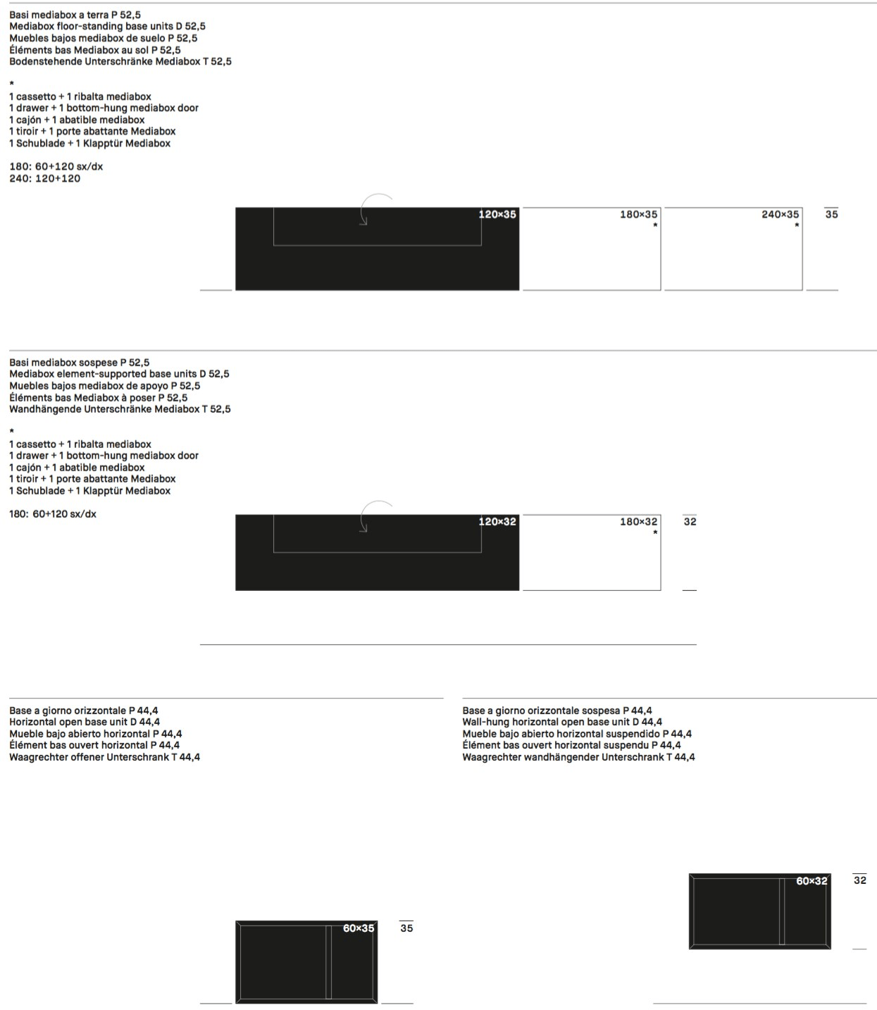 ZANETTE Настенная стенка для хранения, лакированная дубом Day moove sun-id-1405846 - Вид №5