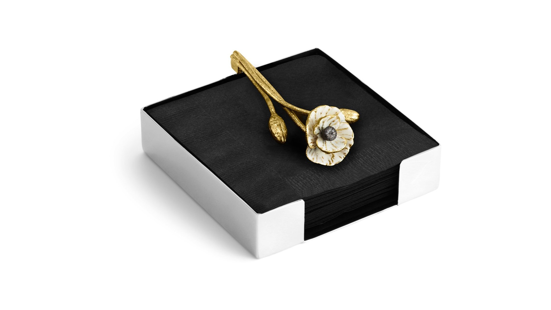 10642292 Michael Aram Подставка для салфеток Michael Aram Анемоны 13см, сталь нержавеющая Сталь нержавеющая  - Вид №1